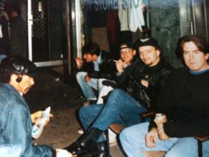 Carl, Myself, Erik, Scott, Some Dude with Soap, NYC, 1993