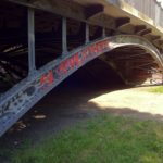 A bridge with graffiti in Berlin.