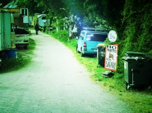 A photograph of a sign demanding that people don't take photos.